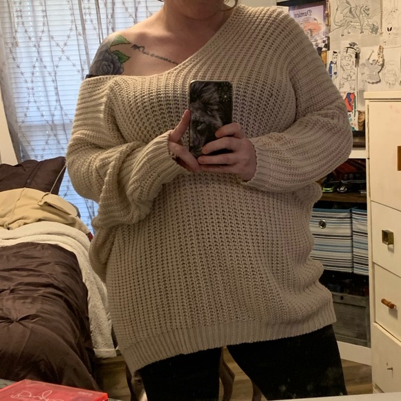 Oversized Slouch Sweater L/XL -fits like 1X - Picture 2 of 5